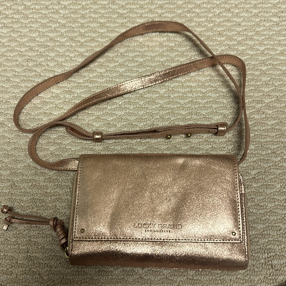 Rose Gold Metallic Wallet on Chain by Lucky Brand